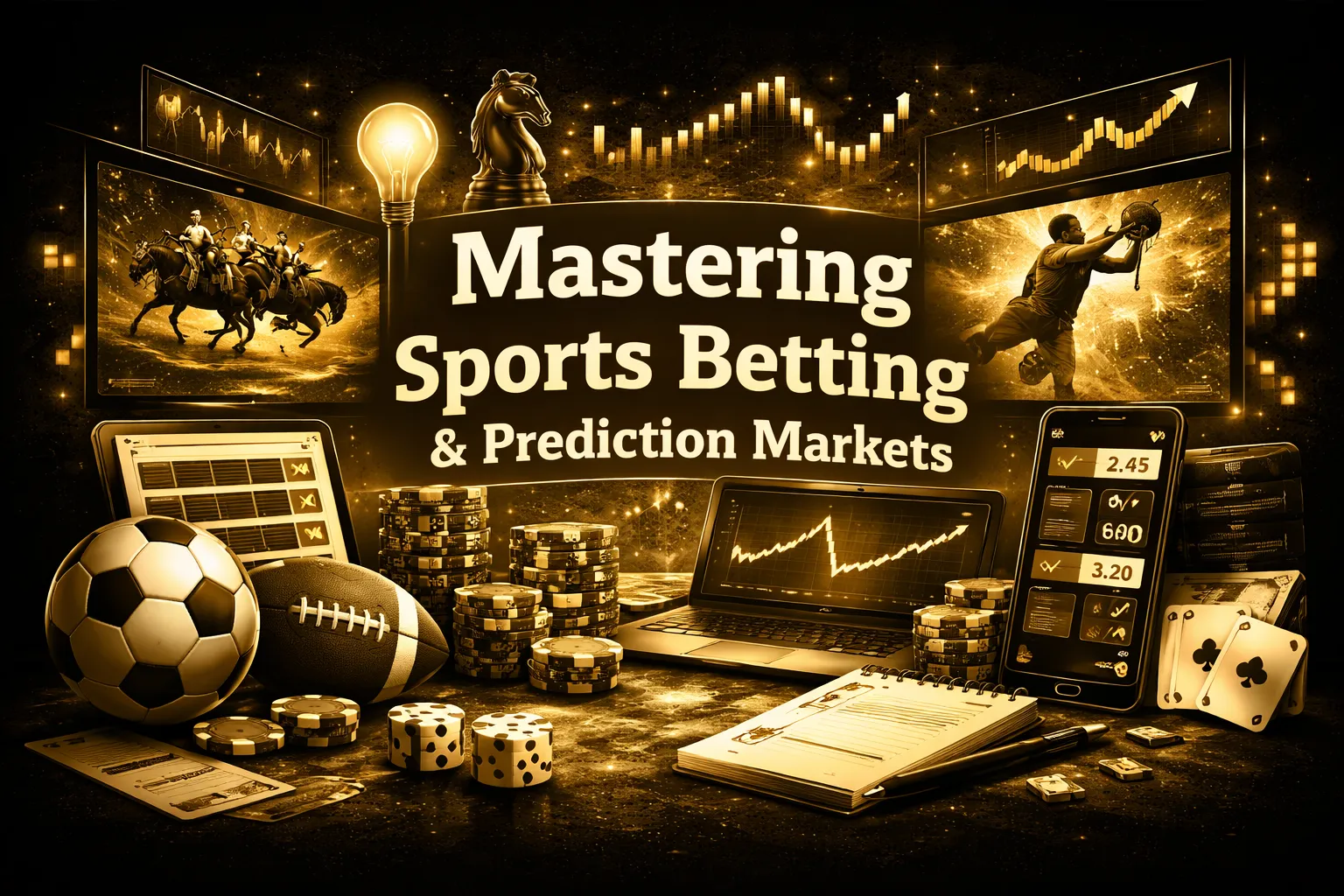 Sports Betting and Market Analysis Illustration